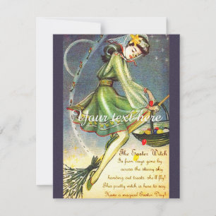 Falln Oaster Hexe Feiertagskarte