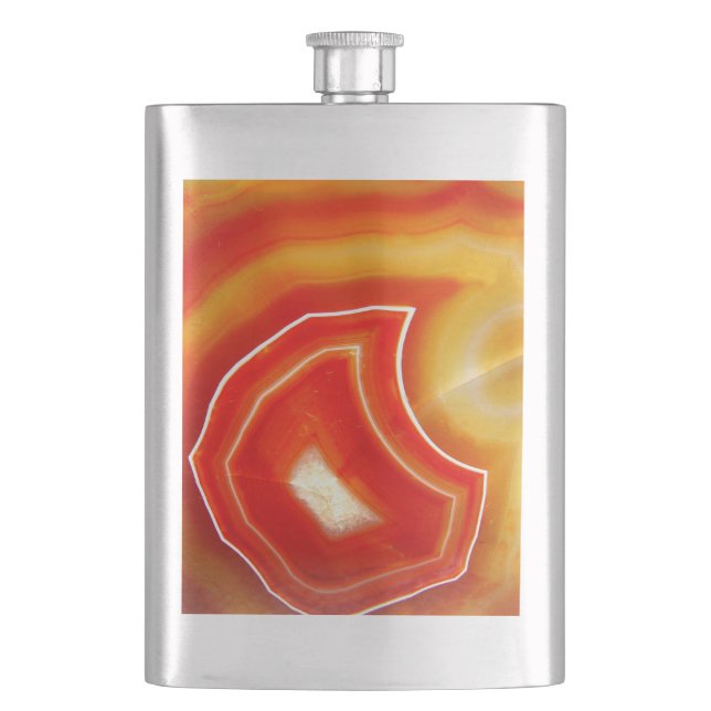 Falln Orange Agate Flachmann (Vorderseite)