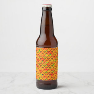 Falln Orange und grüne Skala Bierflaschenetikett