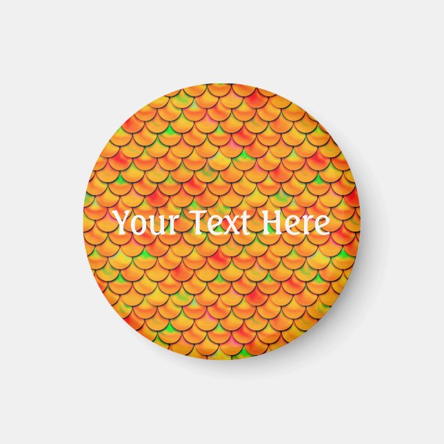 Falln Orange und grüne Skala Magnet (Vorne)