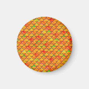 Falln Orange und grüne Skala Magnet