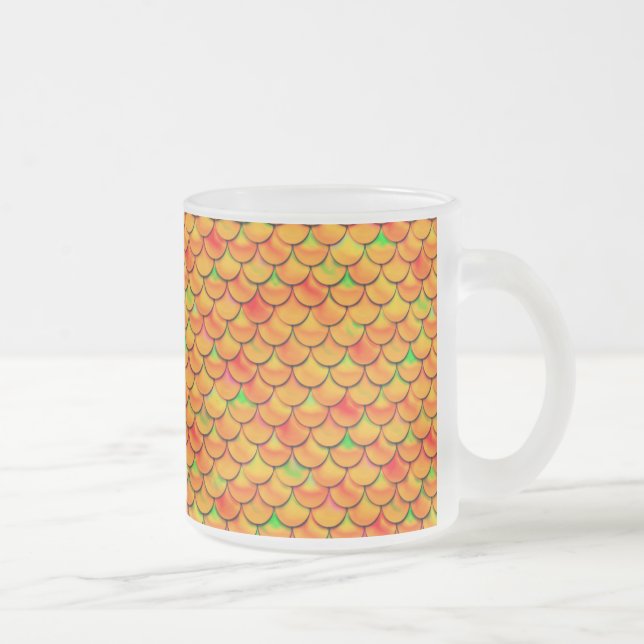 Falln Orange und grüne Skala Mattglastasse (Rechts)