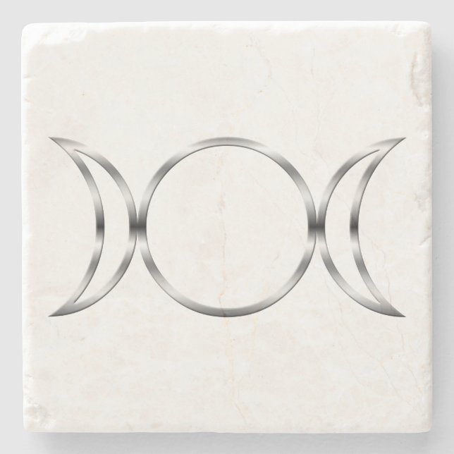 Falln Pagan Triple Godß Symbol Steinuntersetzer (Vorderseite)