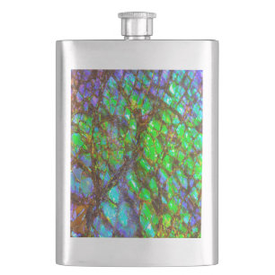 Falln Peacock Ammolite Flachmann