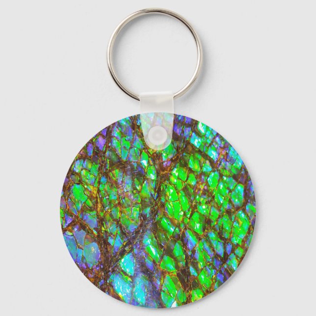 Falln Peacock Ammolite Schlüsselanhänger (Vorderseite)