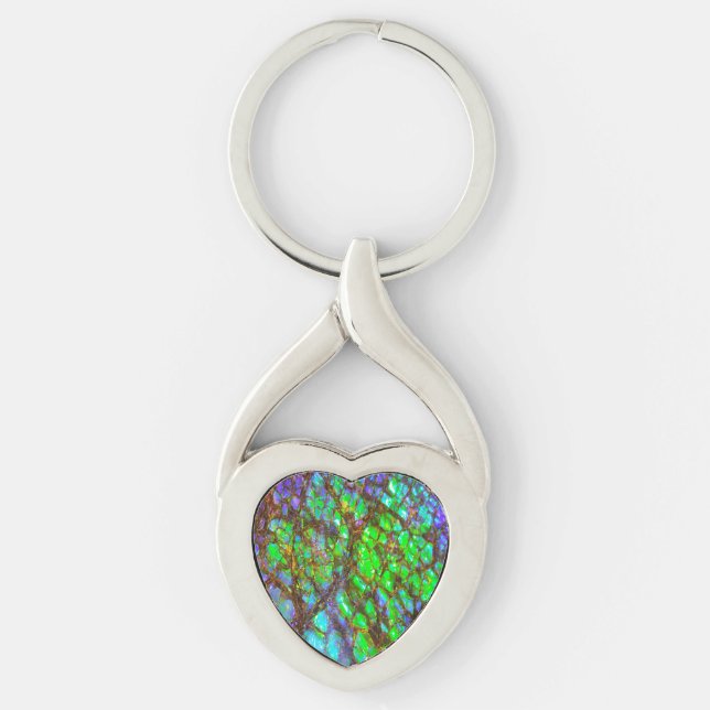 Falln Pfau Ammolite Schlüsselanhänger (Vorderseite)