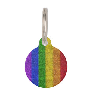 Falln Regenbogen-Glitzer-Steigung Tiernamensmarke