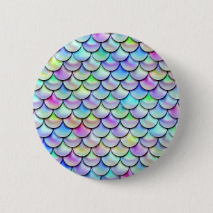 Falln-Regenbogenblase Mermaid-Skalen Button