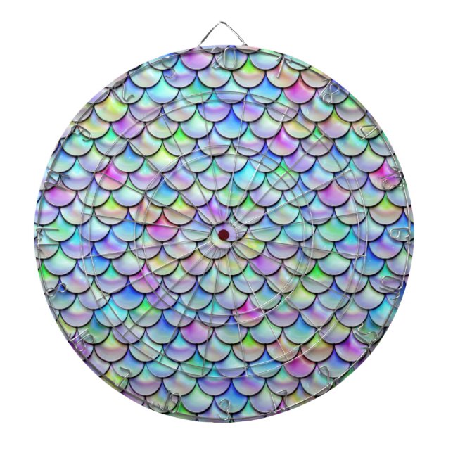 Falln-Regenbogenblase Mermaid-Skalen Dartscheibe (vorne)
