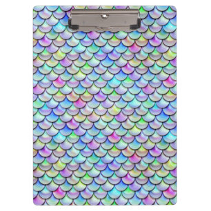 Falln-Regenbogenblase Mermaid-Skalen Klemmbrett