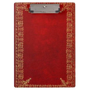 Falln Rot Und Vergoldetes Gold Buch Klemmbrett