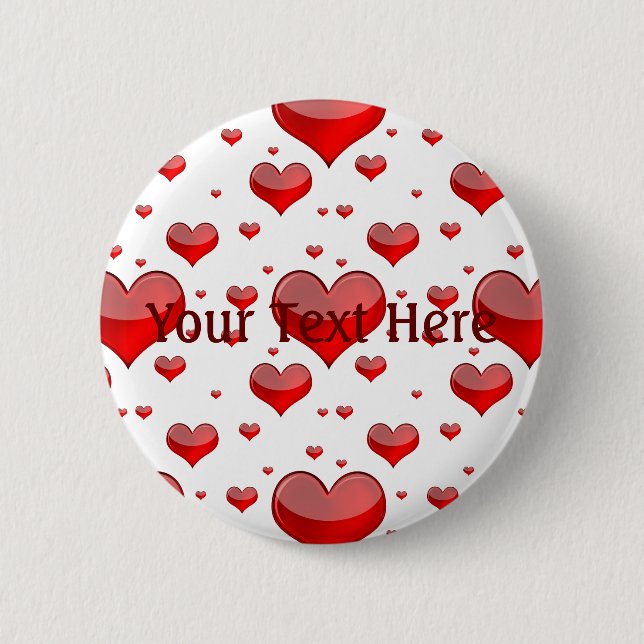 Falln rote Herzen (Sie wählen Hintergrundfarbe aus Button (Vorderseite)