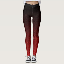 Falln rote u. schwarze Glitzer-Steigung Leggings
