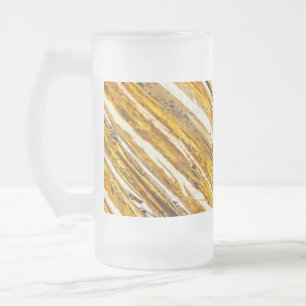 Falln schimmernder Goldfoil Mattglas Bierglas