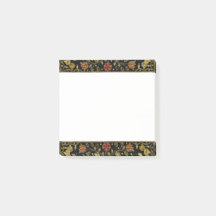 Falln Schwarz und Gold Blumenmuster Post-it Klebezettel