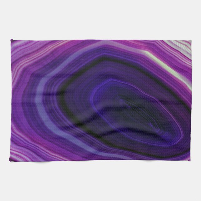 Falln Swirled Purple Geode Küchentuch (Horizontal)
