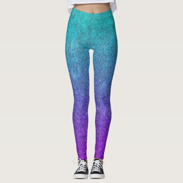 Falln Tropical Dusk Glitter Gradient Leggings (Vorderseite)