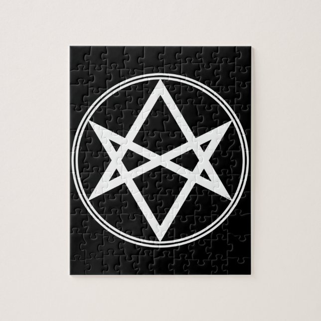 Falln Unicursal Hexagram White (Vertikal)