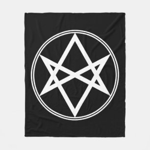 Falln Unicursal Hexagram White Fleecedecke