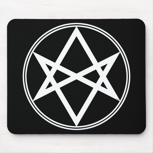 Falln Unicursal Hexagram White Mousepad (Vorne)