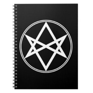 Falln Unicursal Hexagram White Notizblock