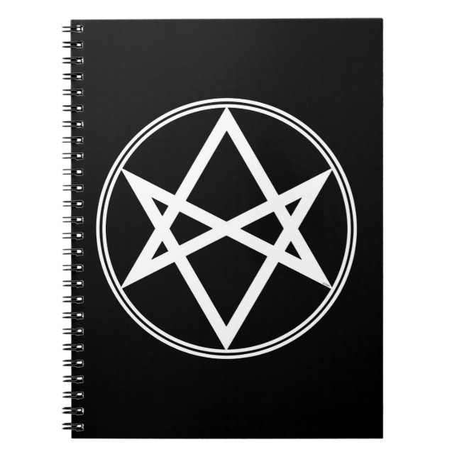 Falln Unicursal Hexagram White Notizblock (Vorderseite)