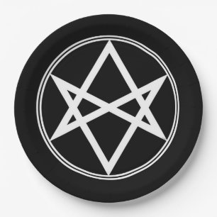 Falln Unicursal Hexagram White Pappteller