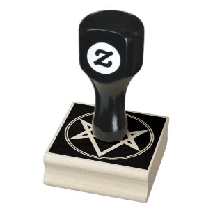 Falln Unicursal Hexagramm weiß Gummistempel