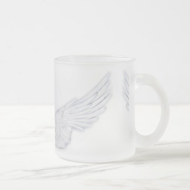 Falln White Angel Wings Mattglastasse (Rechts)