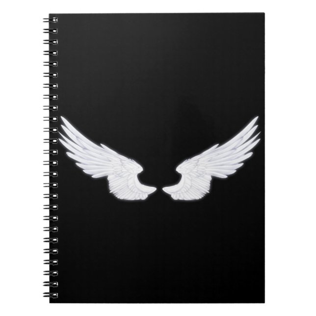 Falln White Angel Wings Notizblock (Vorderseite)