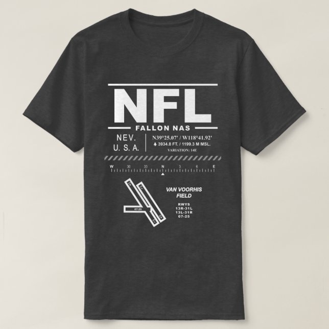 Fallon NAS Naval Air Station NFL T-Shirt (Design devant)