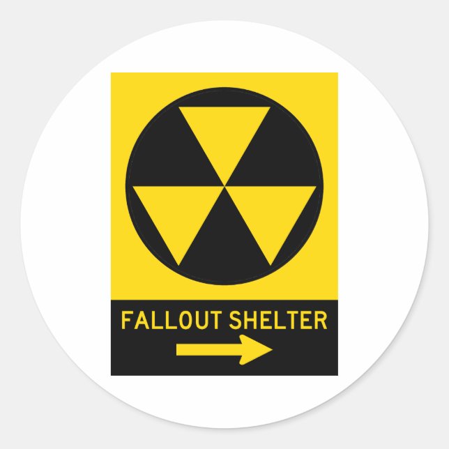 Fallout Shelter Guide Runder Aufkleber (Vorderseite)