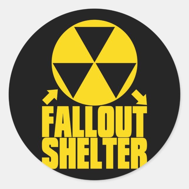 Fallout_Shelter Runder Aufkleber (Vorderseite)