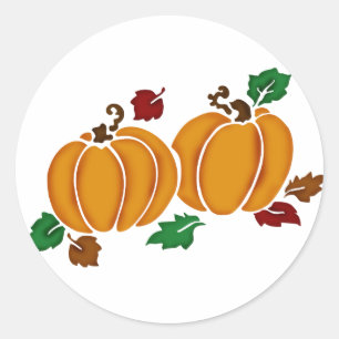Fallpumkins-Sticker Runder Aufkleber