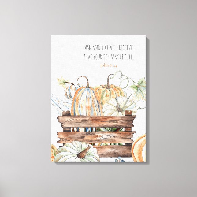 Fallpumpen mit Bibelverse Leinwanddruck (Vorderseite)