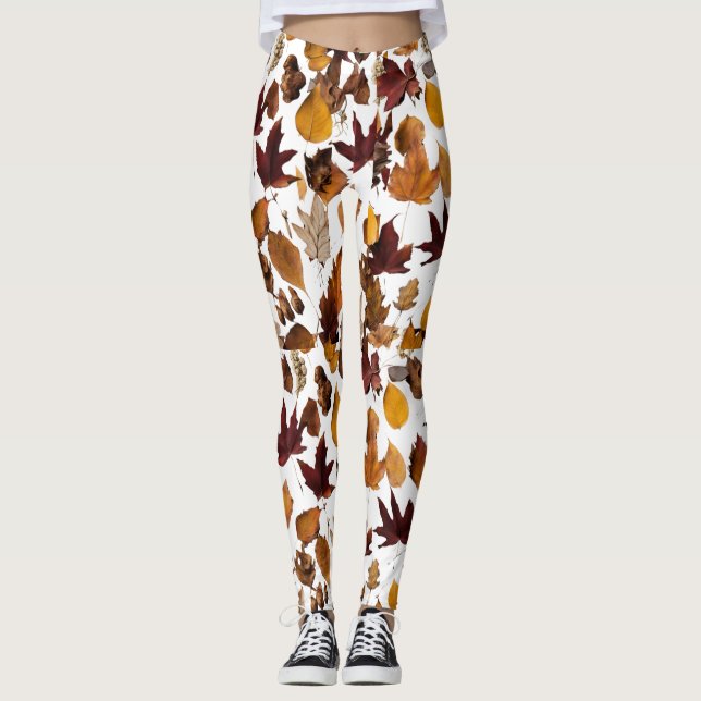 Falls Blätter Leggings (Vorderseite)