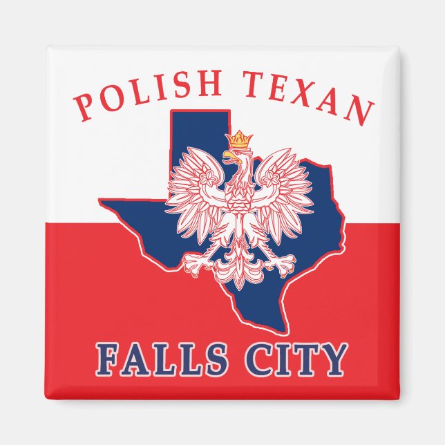 Falls City Polish Texan Magnet (Vorne)