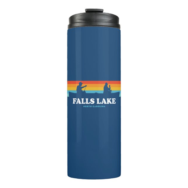 Falls Lake North Carolina Canoe Thermosbecher (Vorderseite)
