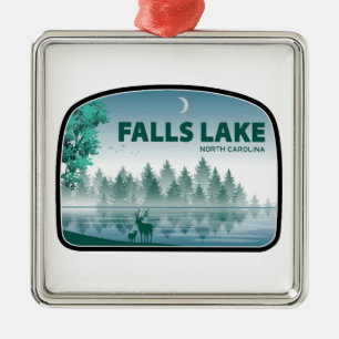 Falls Lake North Carolina Hirsche Ornament Aus Metall