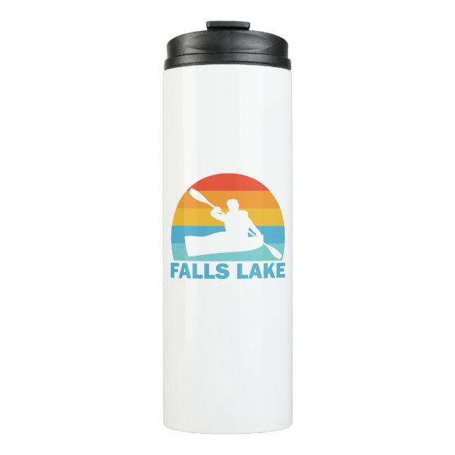 Falls Lake North Carolina Kayak Thermosbecher (Vorderseite)