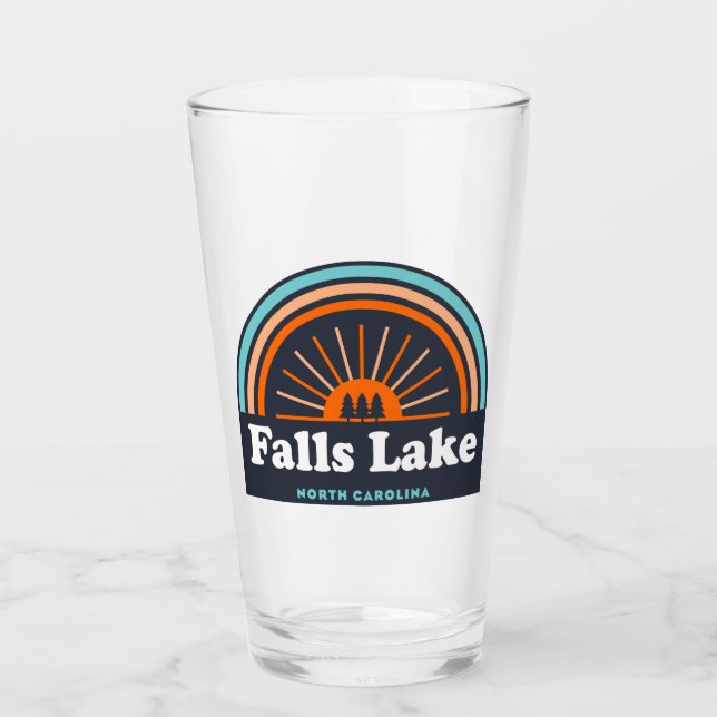 Falls Lake North Carolina Rainbow Glas (Vorderseite)