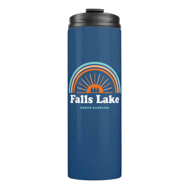 Falls Lake North Carolina Rainbow Thermosbecher (Vorderseite)