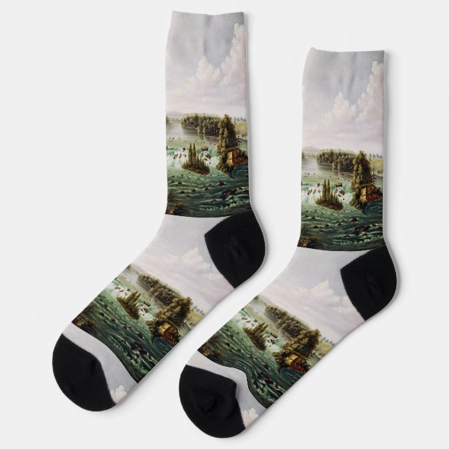 Falls of Saint Anthony by Henry Lewis Socken (Linkes Detail)