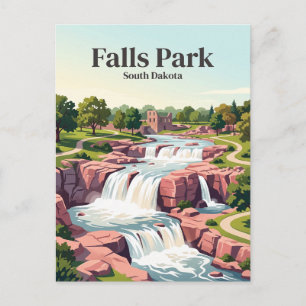 Falls Park Sioux Falls South Dakota Postkarte