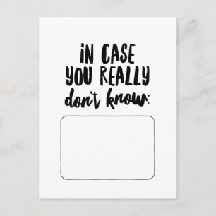 Falls Sie es wirklich nicht wissen... Postkarte