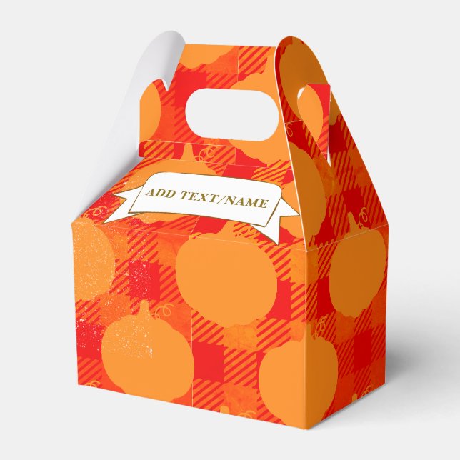 Fallsaison Pumpkin Zeichne benutzerdefinierten Tex Geschenkschachtel (Vorderseite)
