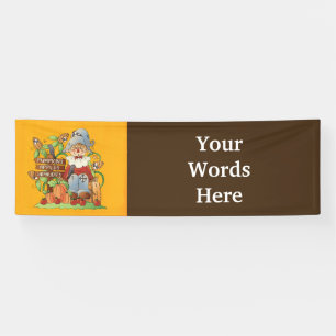 Fallsaisonvogelscheuche addieren Wörter Banner