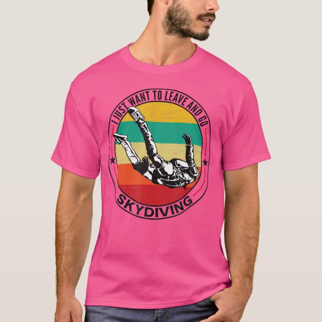 Fallschirm Fallschirm Funny Parachuting Funny Skyd T-Shirt (Vorderseite)