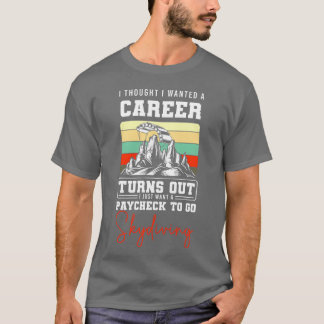 Fallschirm Paragliding Springen Luft Sport Retro T-Shirt