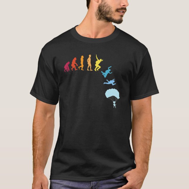 Fallschirm-Skydiver-Evolution 1 T-Shirt (Vorderseite)